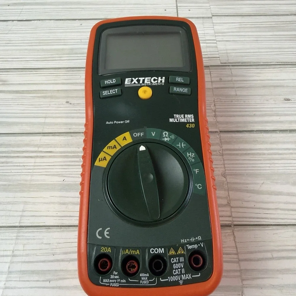 Extech Instruments Digital True RMS Multimeter With Probes 430 USED
